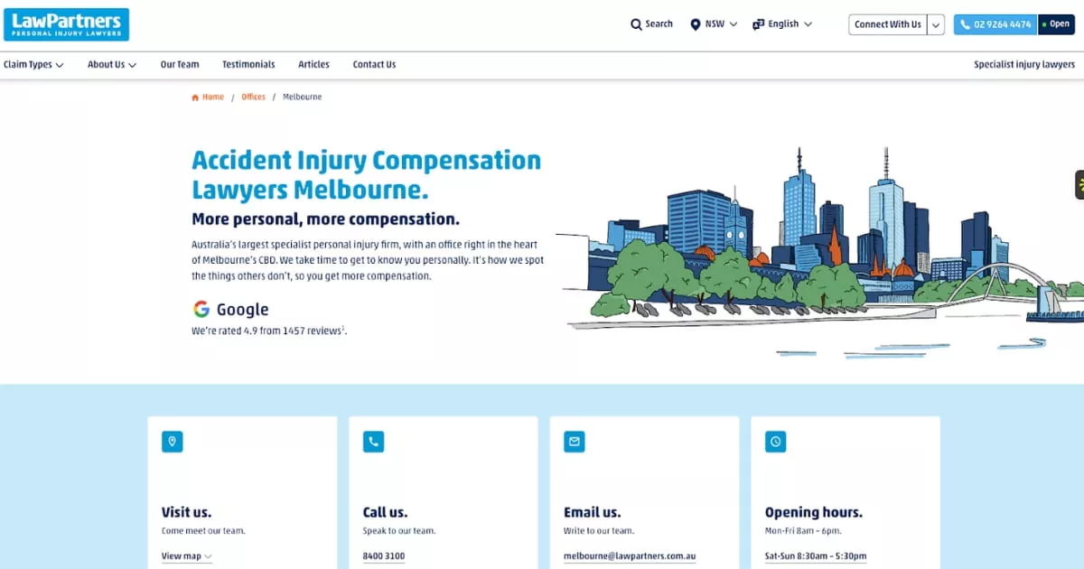 law-partners-melbourne Bar chart comparing impairment payout ranges with colour-coded bars for 5–10%, 11–20%, 21–30%, and 30%+ impairment levels.