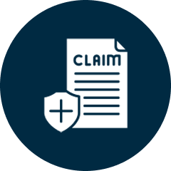 workcover-filing-the-claim-icon Claim form with medical cross symbol representing injury claim