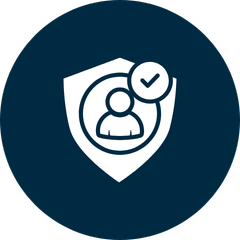 person with shield