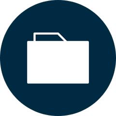 Clipboard with checklist, people icons and magnifying glass for case review